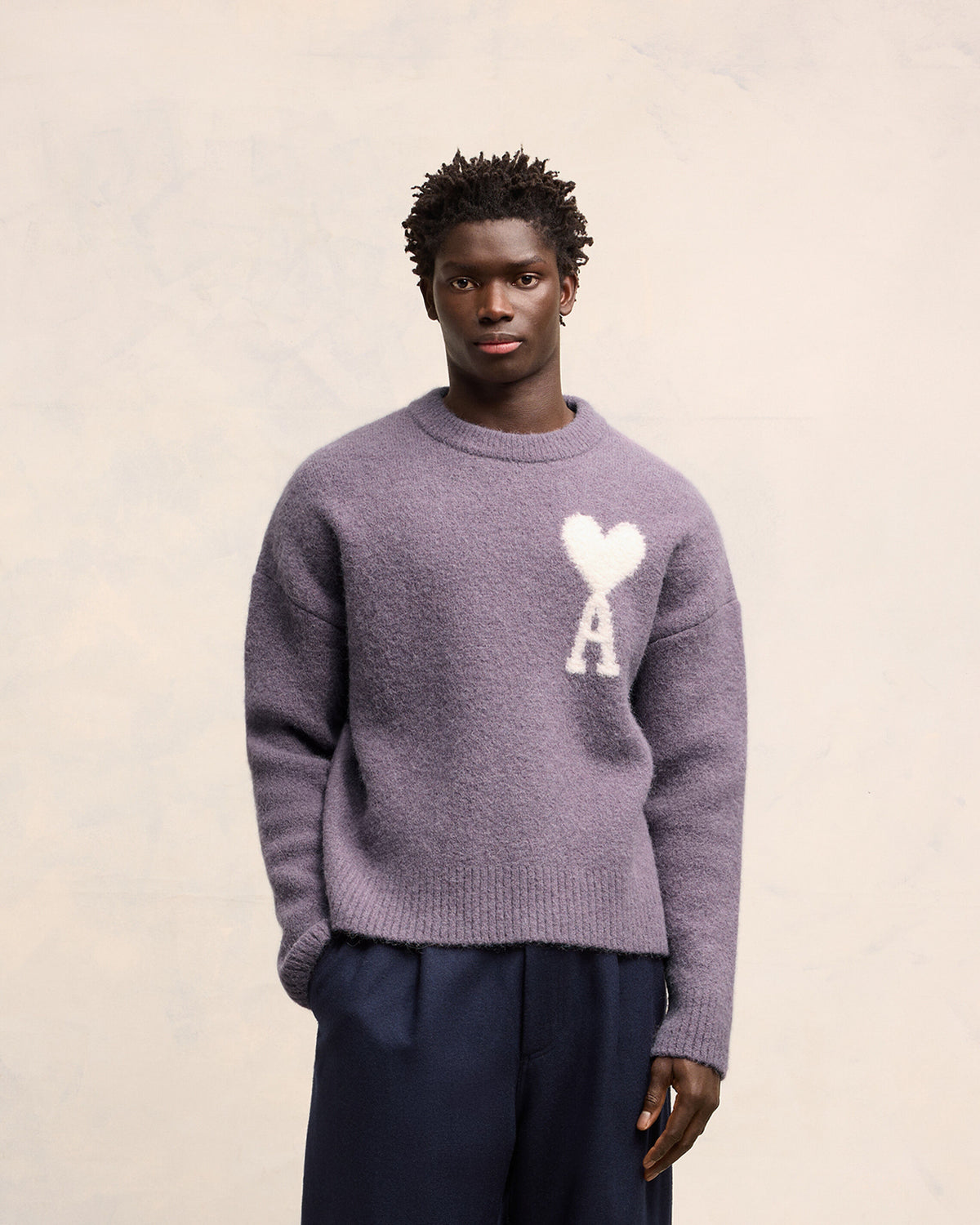 Pull Col Rond Ami de Coeur Ecru - 2