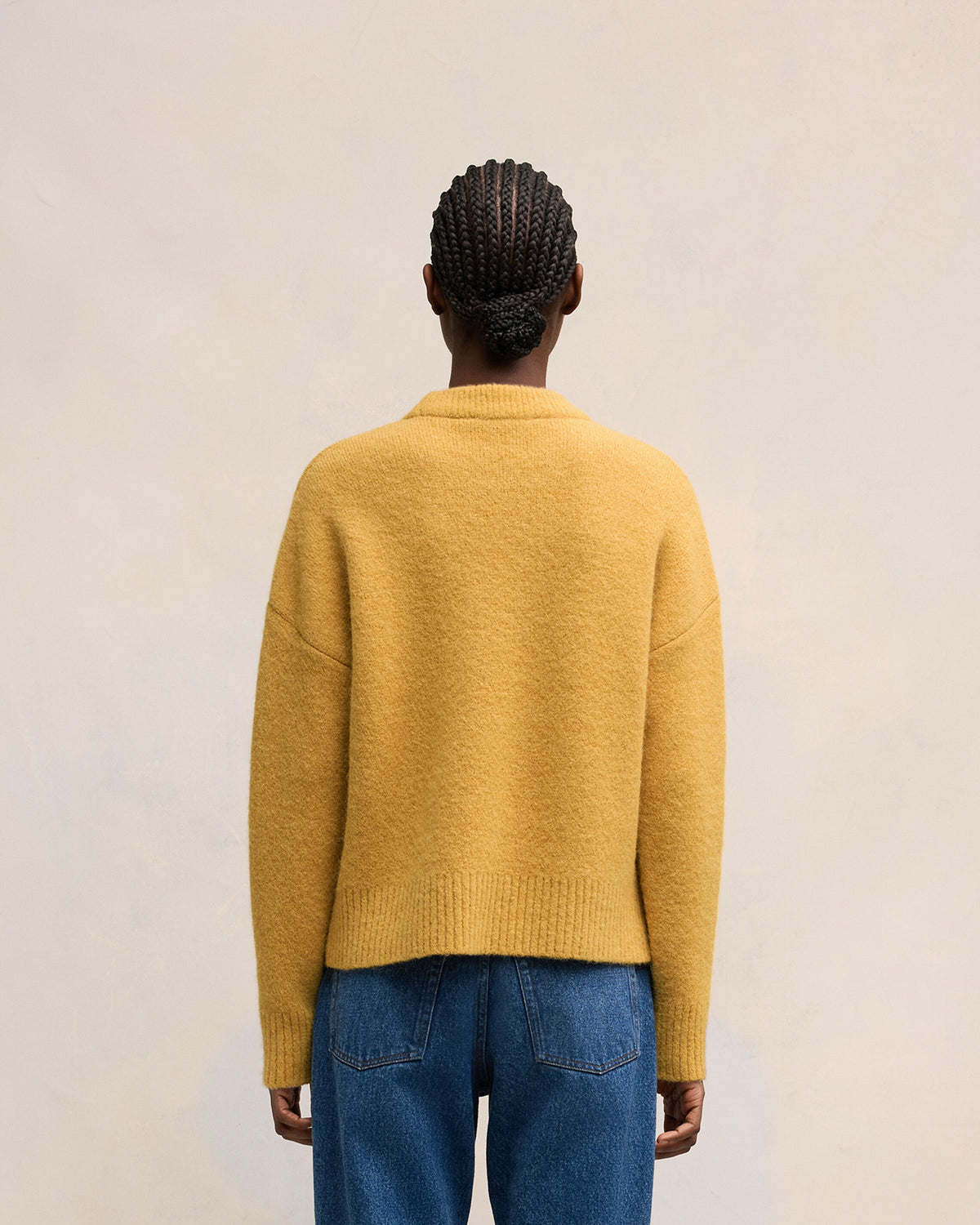 Pull Col Rond Ami de Coeur Ecru - 11