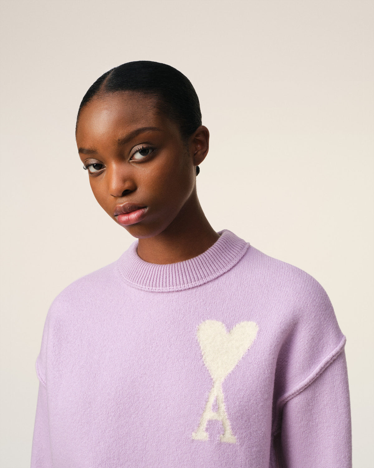 Pull Violet Ami de Coeur En Laine - 10