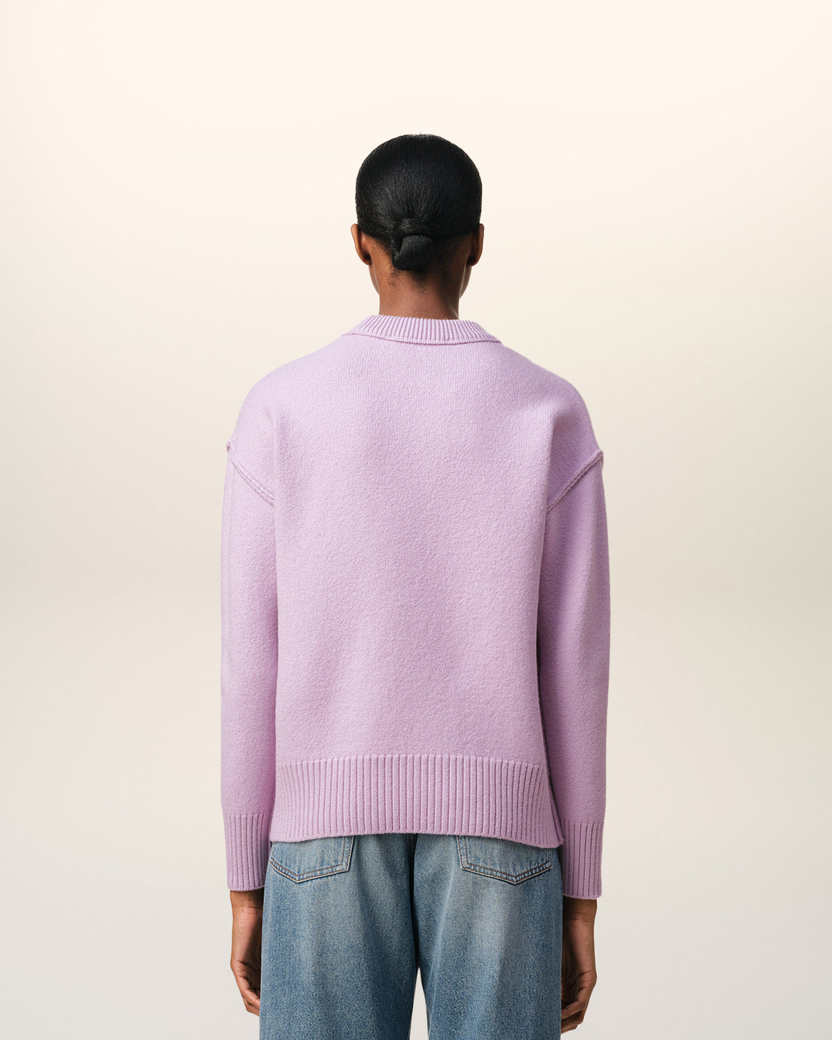 Pull Violet Ami de Coeur En Laine - 11
