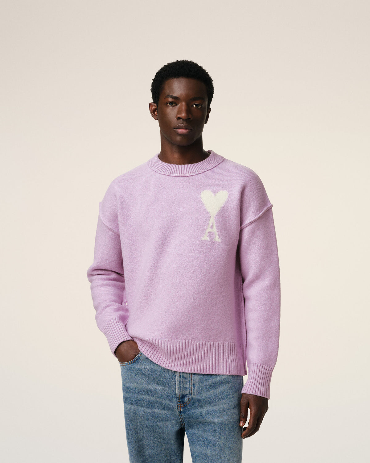 Pull Violet Ami de Coeur En Laine - 3
