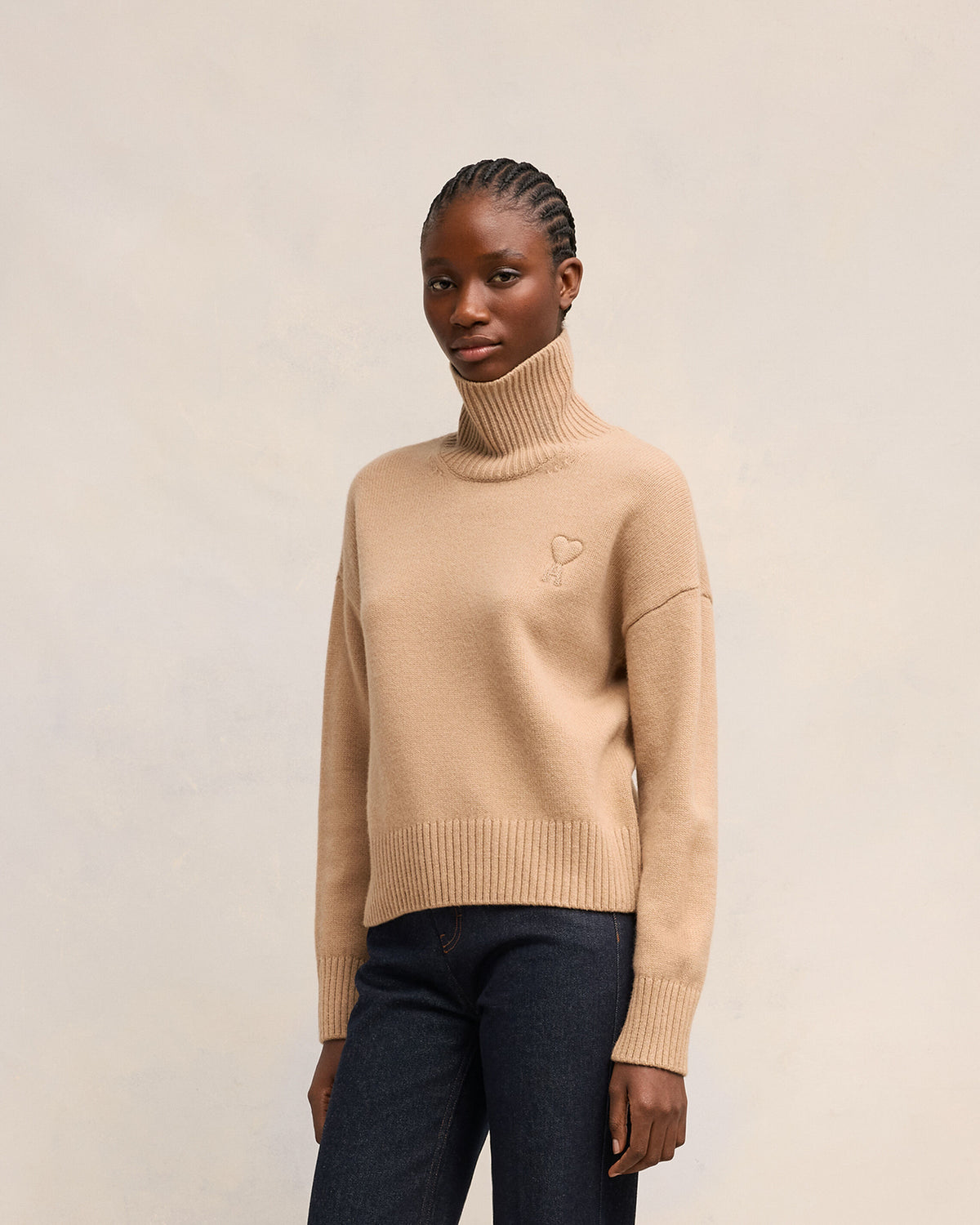 Pull Col Cheminée Ami de Coeur Embossé - 12