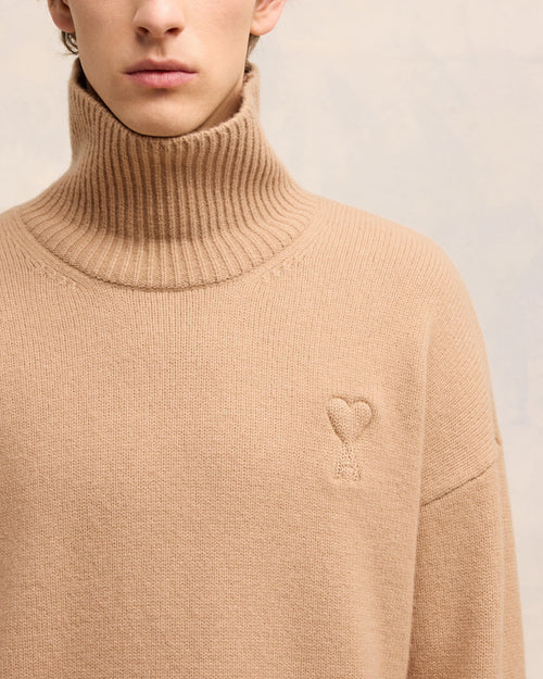 Pull Col Cheminée Ami de Coeur Embossé - Homme - 4 - AMI Paris - Ami Paris