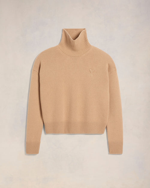 Pull Col Cheminée Ami de Coeur Embossé - Femme - 7 - AMI Paris - Ami Paris