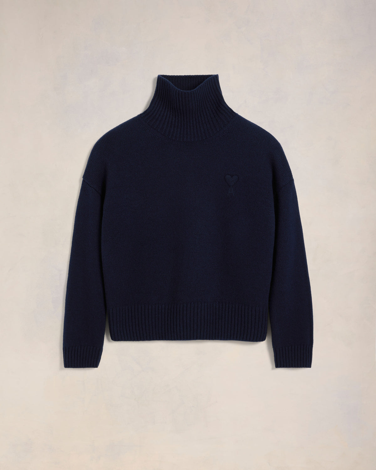 Pull Col Cheminée Ami de Coeur Embossé - 1