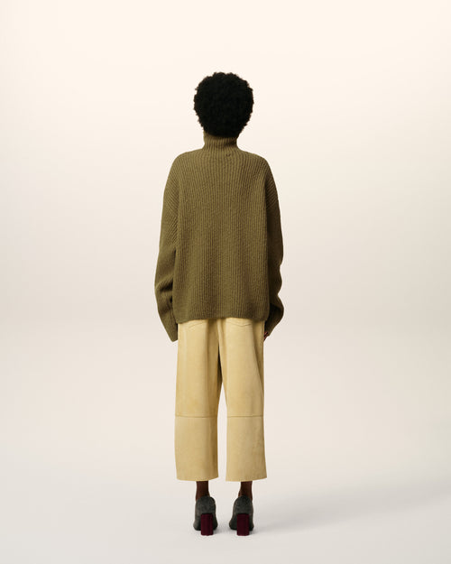Green Wool Funnel Neck Sweater - 11 - Ami Paris