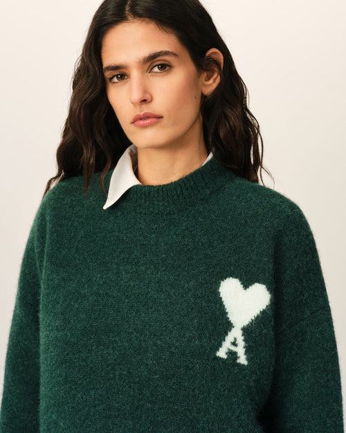 Pull vert en alpaga Ami de Coeur - Femme - 10 - AMI Paris - Ami Paris