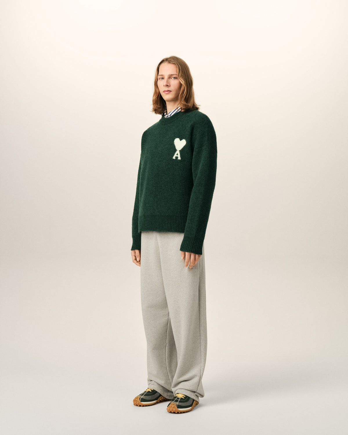 Pull vert en alpaga Ami de Coeur - 6