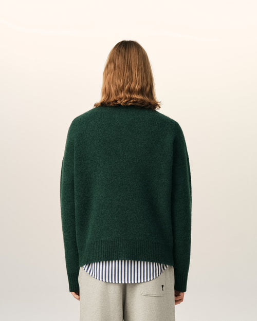 Pull vert en alpaga Ami de Coeur - Homme - 5 - AMI Paris - Ami Paris