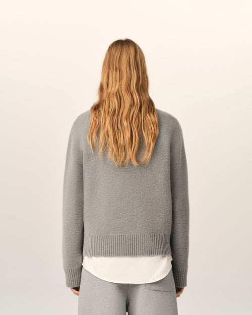 Pull gris en alpaga Ami de Coeur - Femme - 11 - AMI Paris - Ami Paris