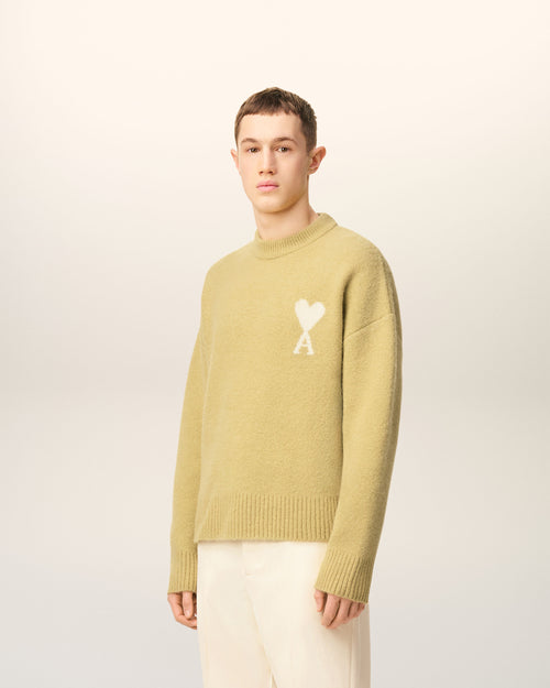 Yellow  Alpaca Ami De Coeur Crewneck Sweater - 6 - Ami Paris