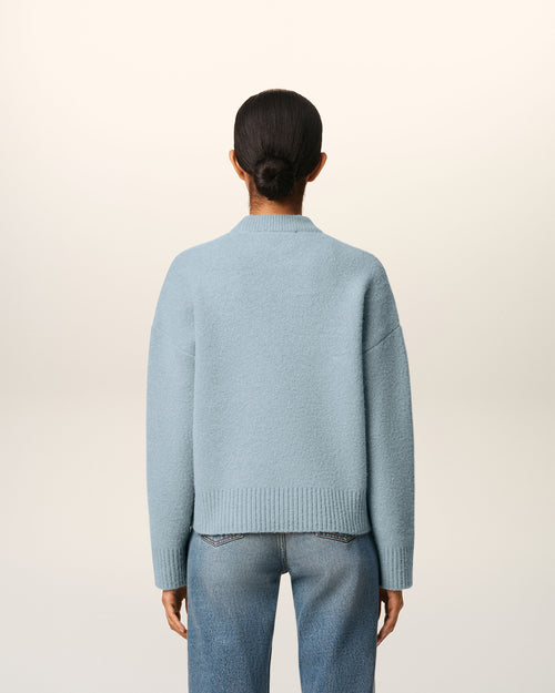 Blue Alpaca Ami De Coeur Crewneck Sweater - 11 - Ami Paris