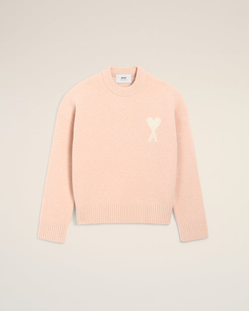 Pink Alpaca Ami De Coeur Crewneck Sweater - 4 - Ami Paris