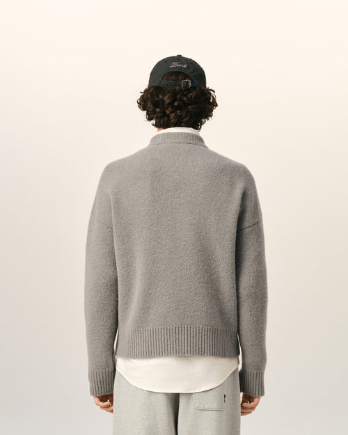 Pull gris en alpaga Ami de Coeur - Homme - 5 - AMI Paris - Ami Paris