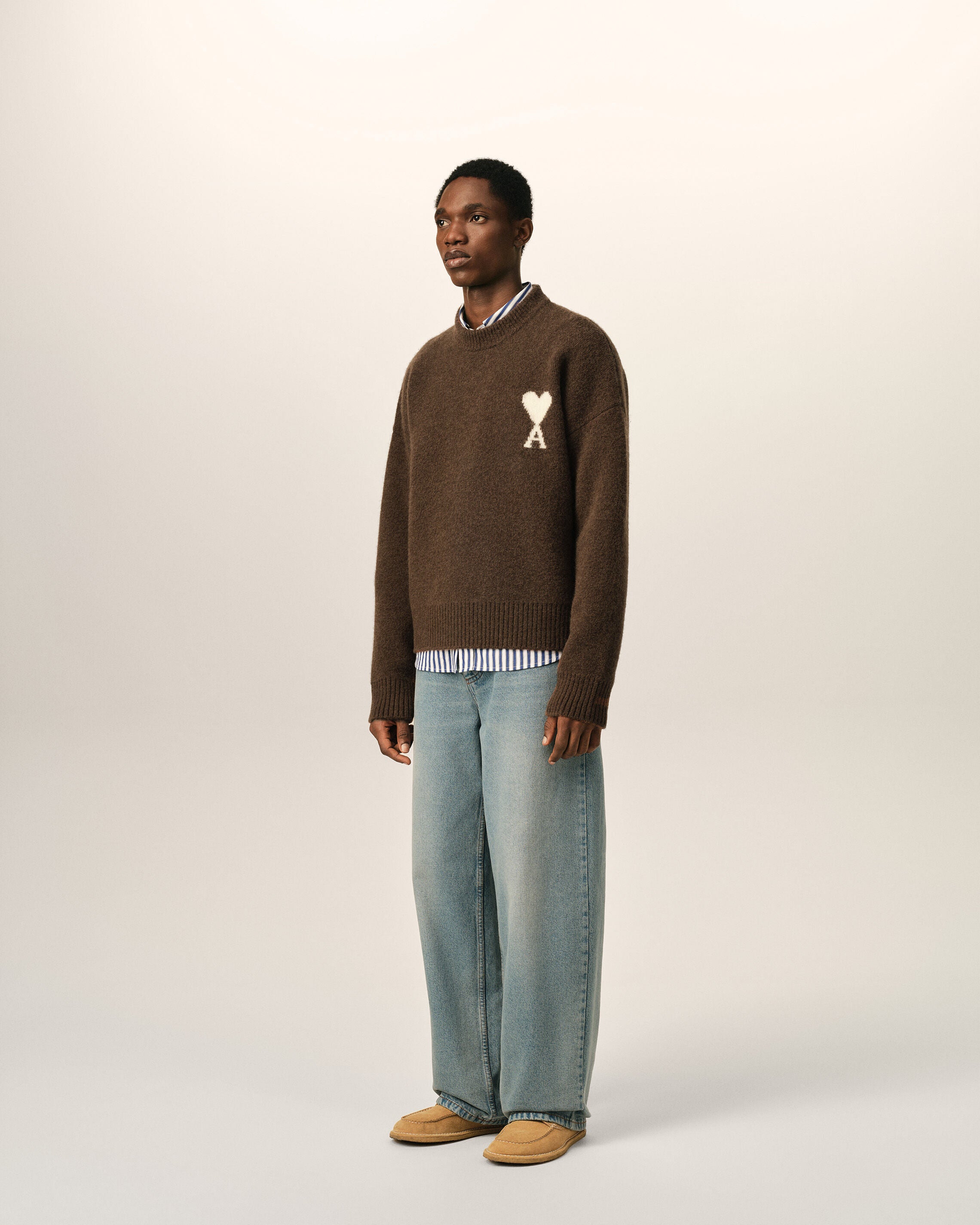 Ami de Coeur Pullover aus braunem Alpakagarn - 6
