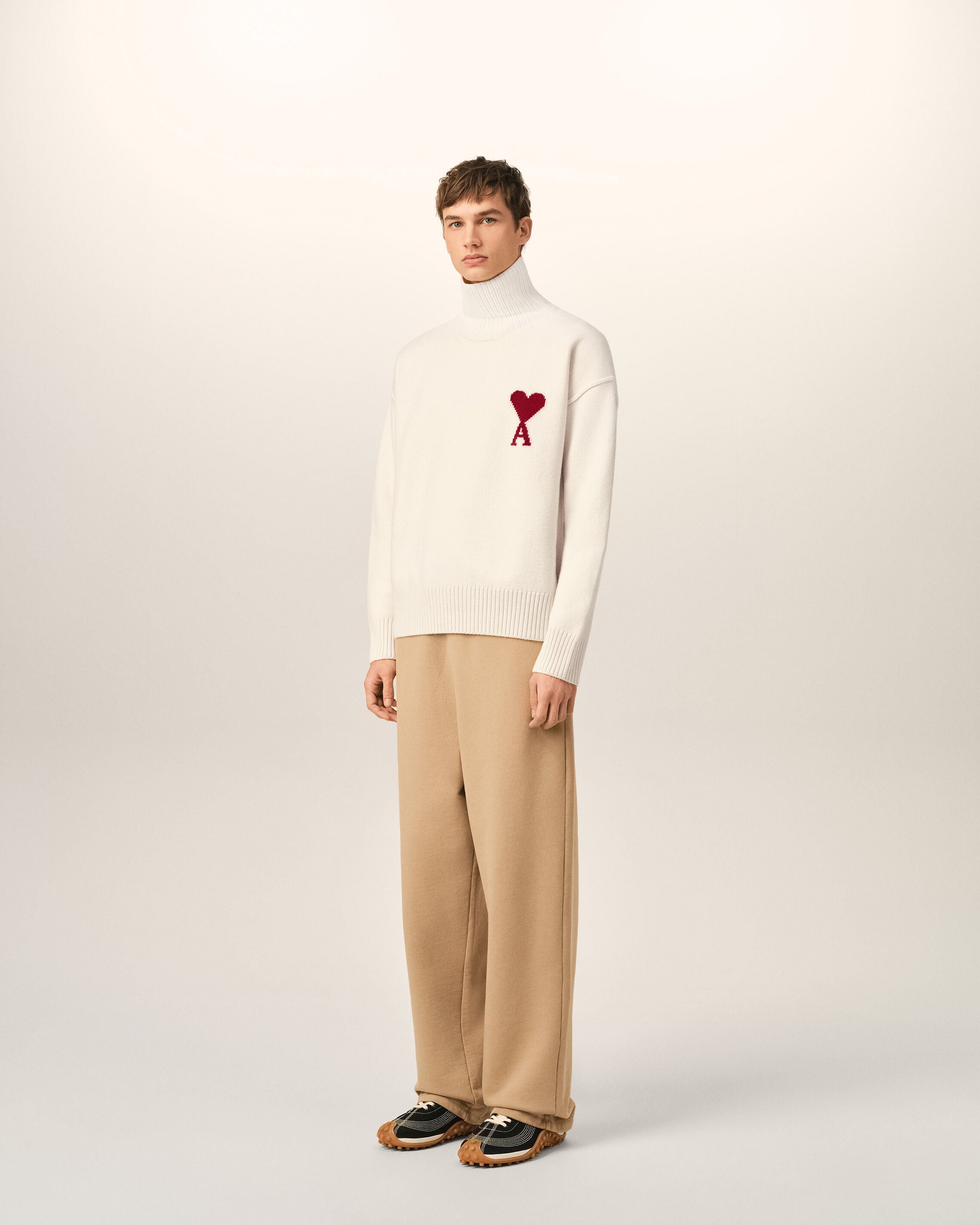Jersey de lana natural con cuello chimenea Ami de Cœur - 6