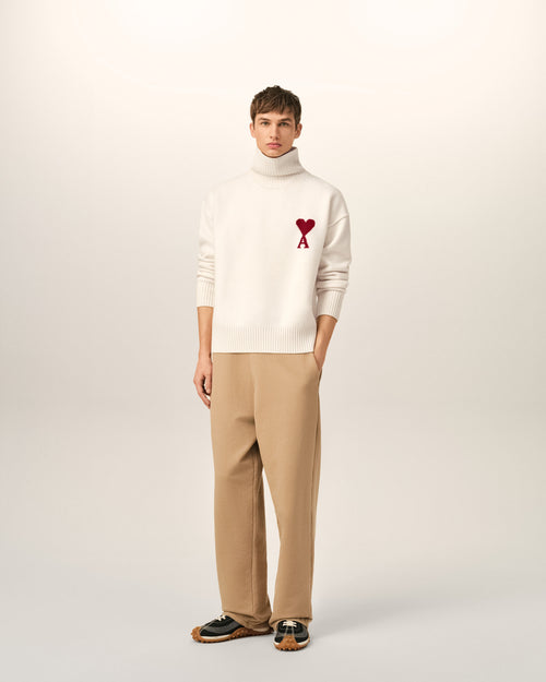Jersey de lana natural con cuello chimenea Ami de Cœur - Hombre - 3 - AMI Paris - Ami Paris