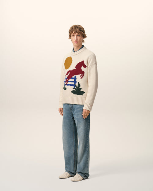 White Wool Crewneck Sweater - 6 - Ami Paris