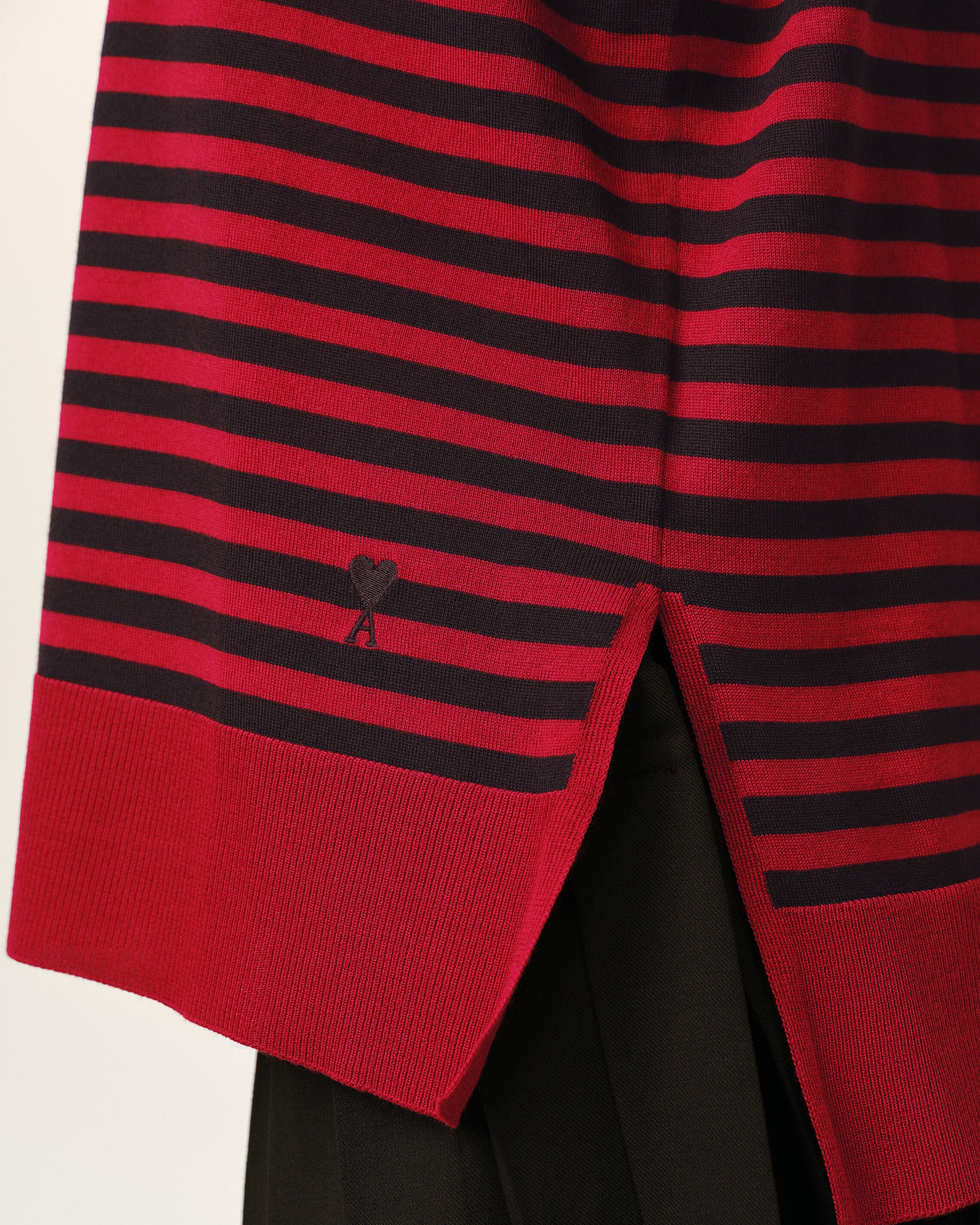 Red sailor striped wool and silk turtleneck sweater - 10