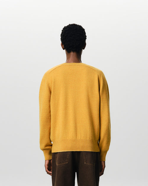Orange wool sweater with Ami de Coeur - Man - 5 - AMI Paris - Ami Paris