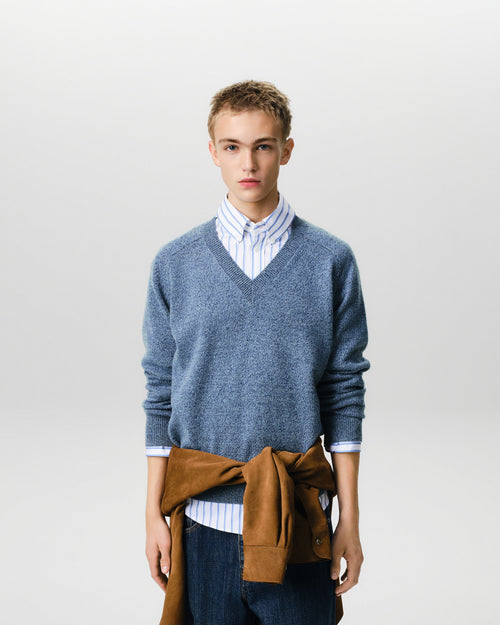 Jersey Ami de Cœur de lana azul - Hombre - 2 - AMI Paris - Ami Paris