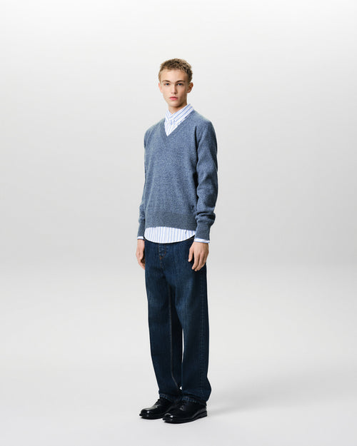 Jersey Ami de Cœur de lana azul - Hombre - 6 - AMI Paris - Ami Paris