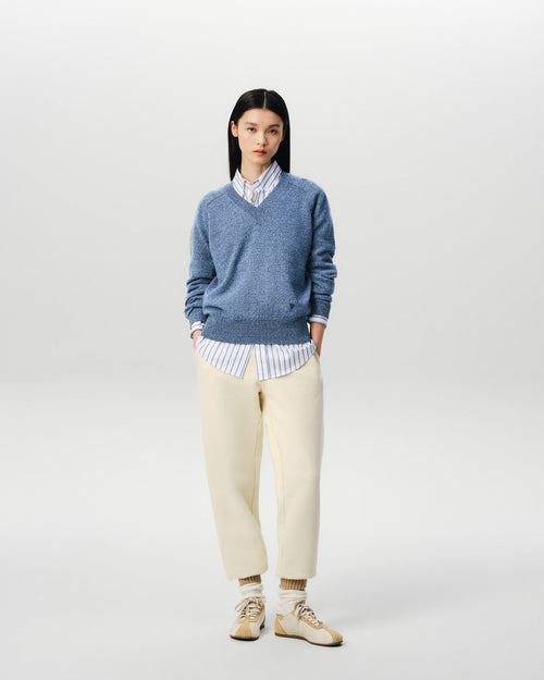 Jersey Ami de Cœur de lana azul - Mujer - 9 - AMI Paris - Ami Paris