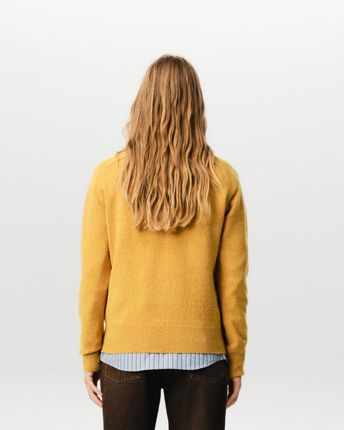 Orange wool sweater with Ami de Coeur - Woman - 11 - AMI Paris - Ami Paris