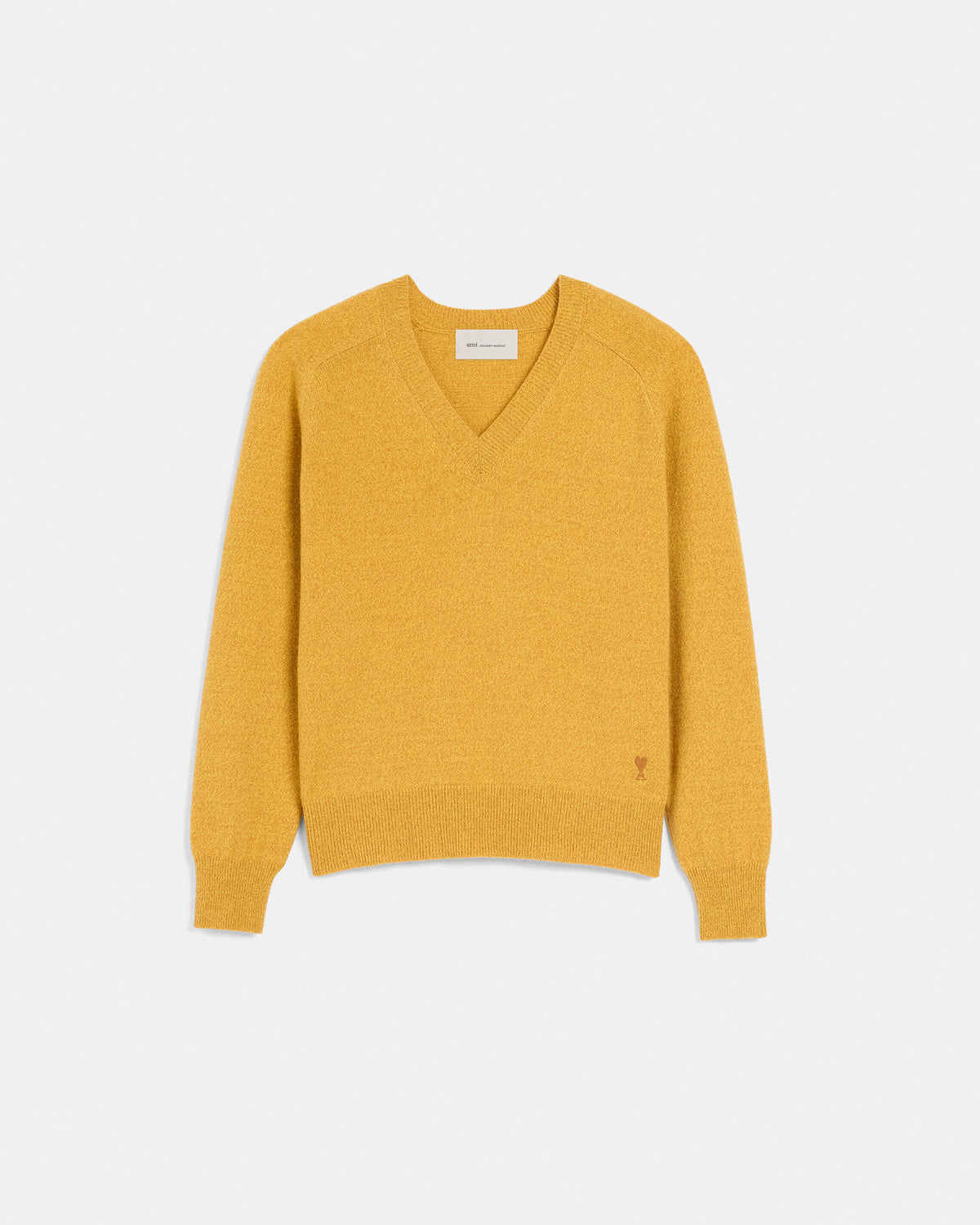 Orange wool sweater with Ami de Coeur - 1