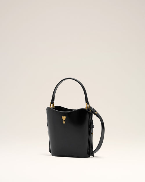 Mini Paris Paris Bucket Bag aus schwarzem Leder - 10 - Ami Paris