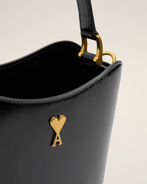 Mini Paris Paris Bucket Bag aus schwarzem Leder - 5 - Ami Paris
