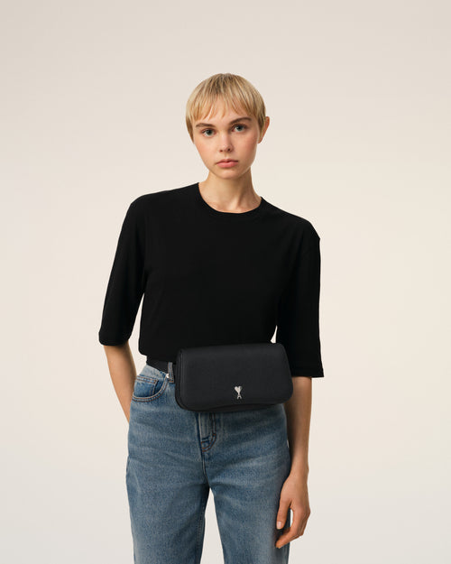 Sac Crossbody Paris Paris Noir En Cuir - Femme - 8 - AMI Paris - Ami Paris