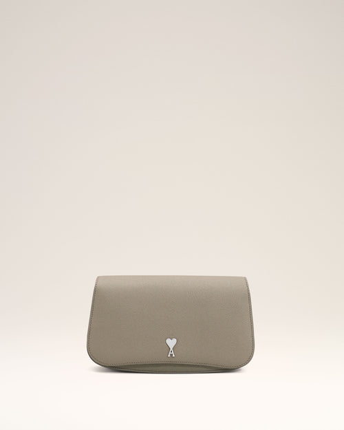 Sac Crossbody Paris Paris Gris En Cuir - CENDRE/ARGENT VIBRE - Ami Paris
