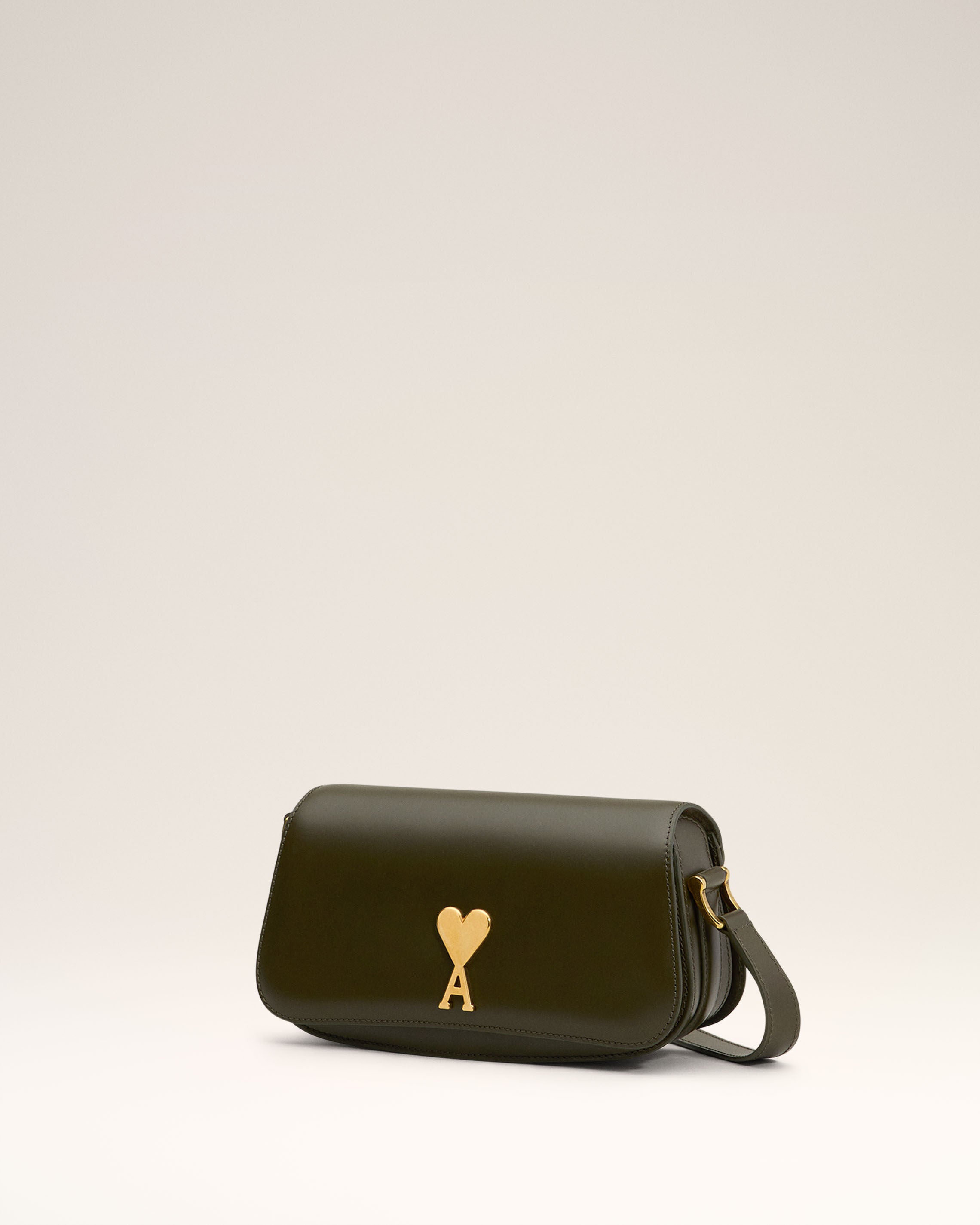 Green Leather Shoulder Bag Paris Paris | AMI PARIS