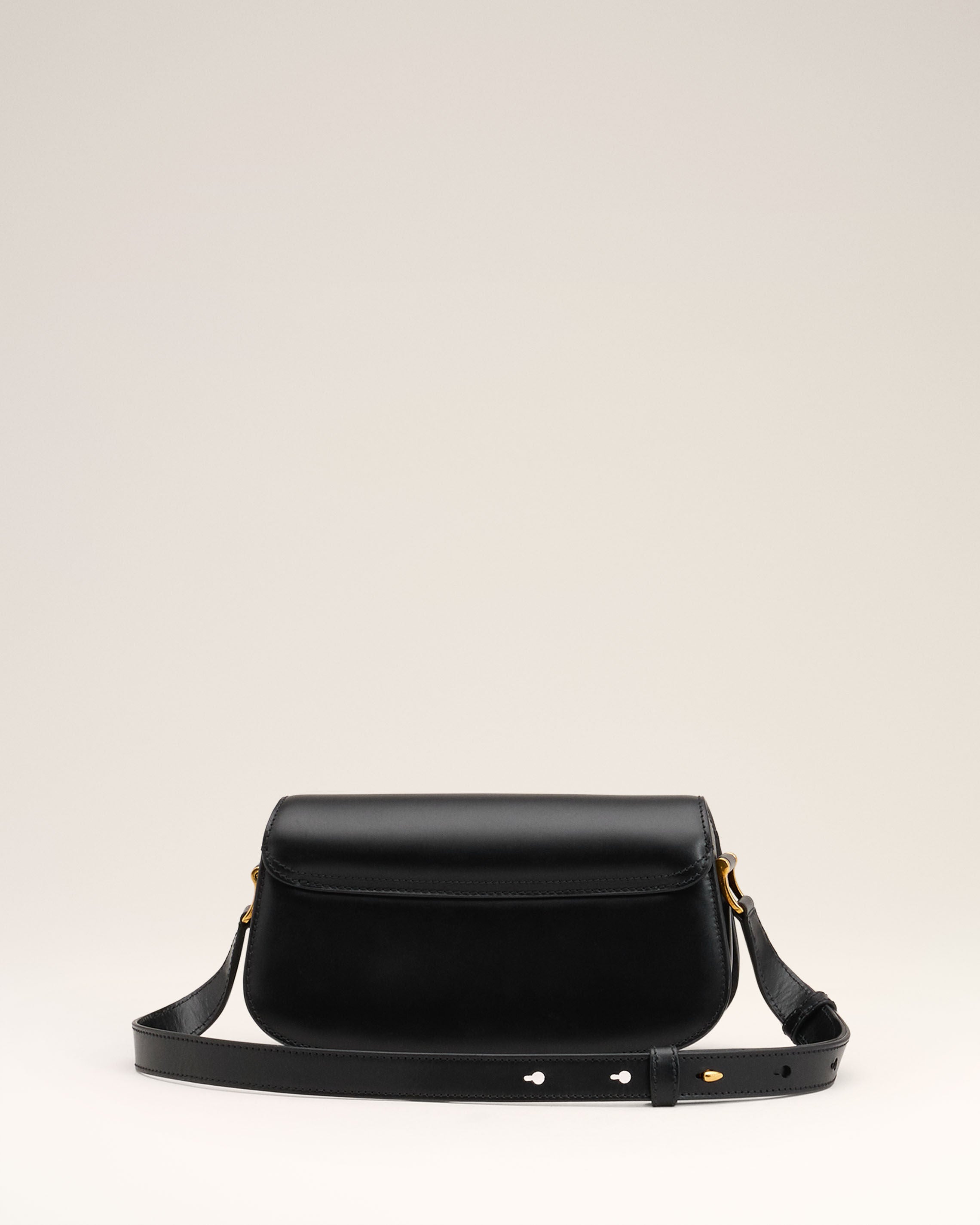 Black Leather Shoulder Bag Paris Paris | AMI PARIS