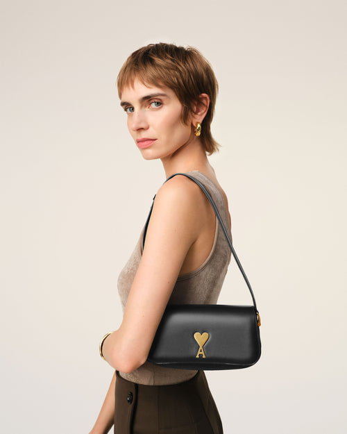 Black Leather Shoulder Bag Paris Paris Bag - 4 - Ami Paris