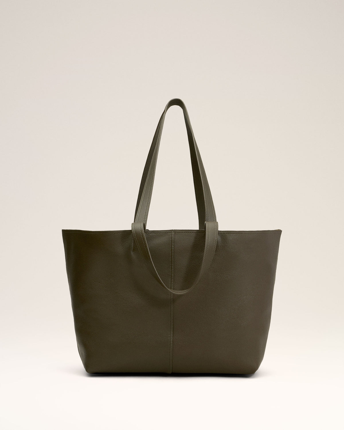 Cabas Midi Vert En Cuir - 10