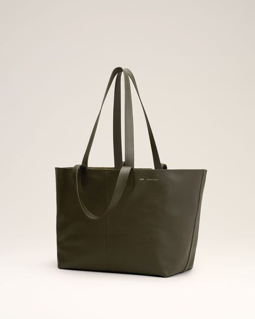 Cabas Midi Vert En Cuir - Homme - 3 - AMI Paris - Ami Paris