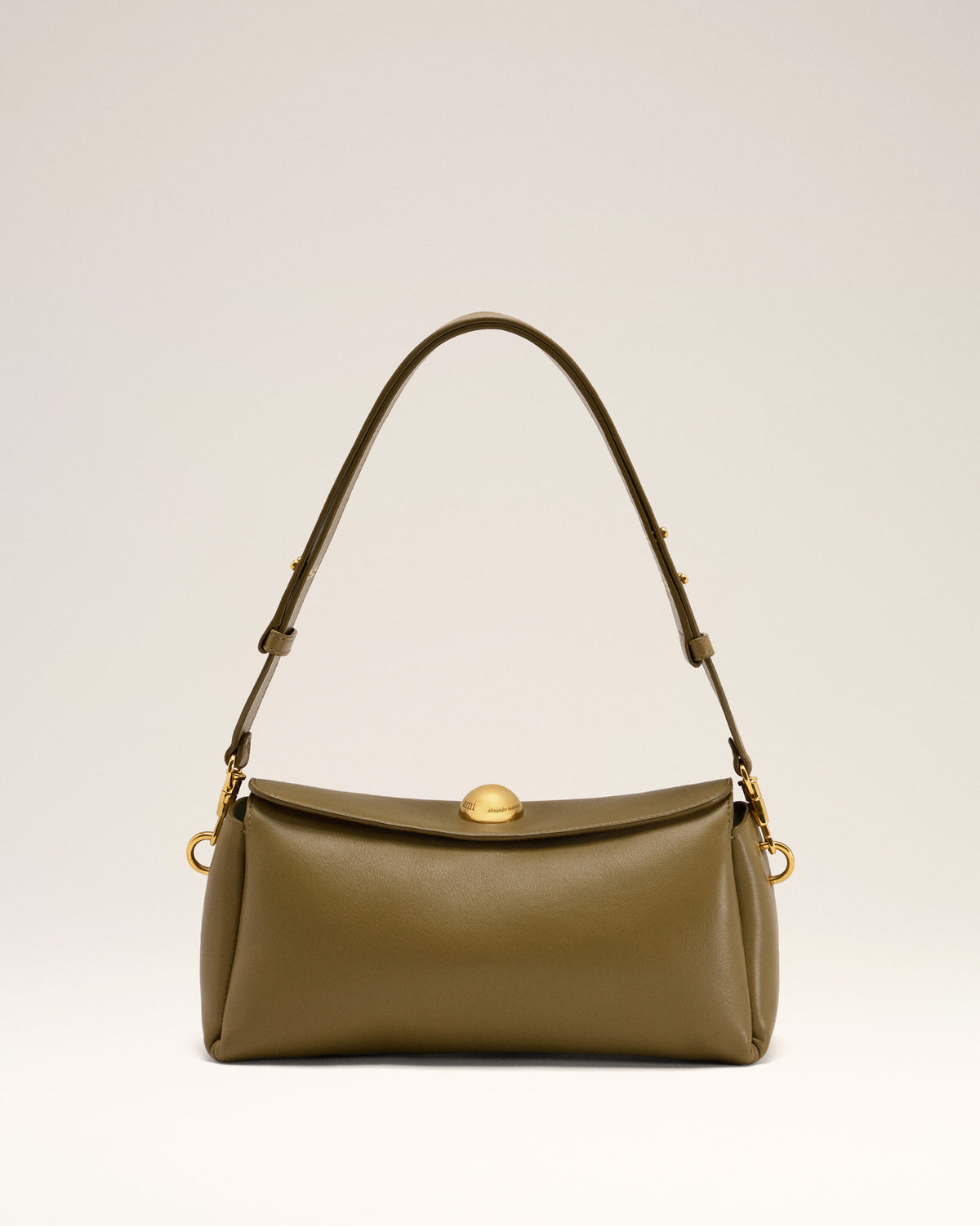 Khaki Leather Carrousel Bag - 1