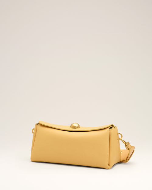 Bolso Carrousel de cuero de becerro amarillo - Mujer - 11 - AMI Paris - Ami Paris