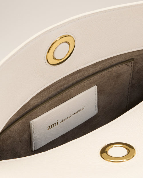 White Cow Leather Carrousel Bag - 15 - Ami Paris