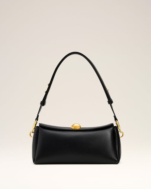 Sac Carrousel Noir en Cuir De Veau - 2 - Ami Paris