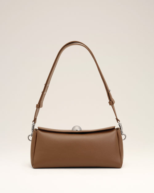 Brown cow leather Carrousel bag - 2 - Ami Paris