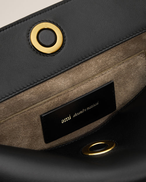 Black Cow Leather Carrousel Bag - 15 - Ami Paris