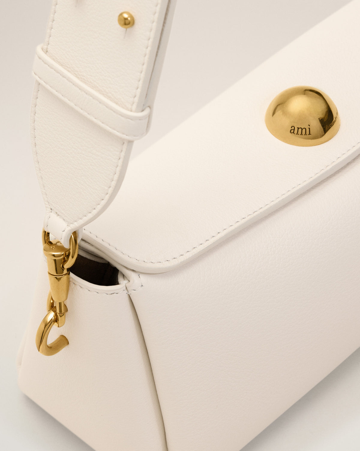 White Cow Leather Carrousel Bag - 14