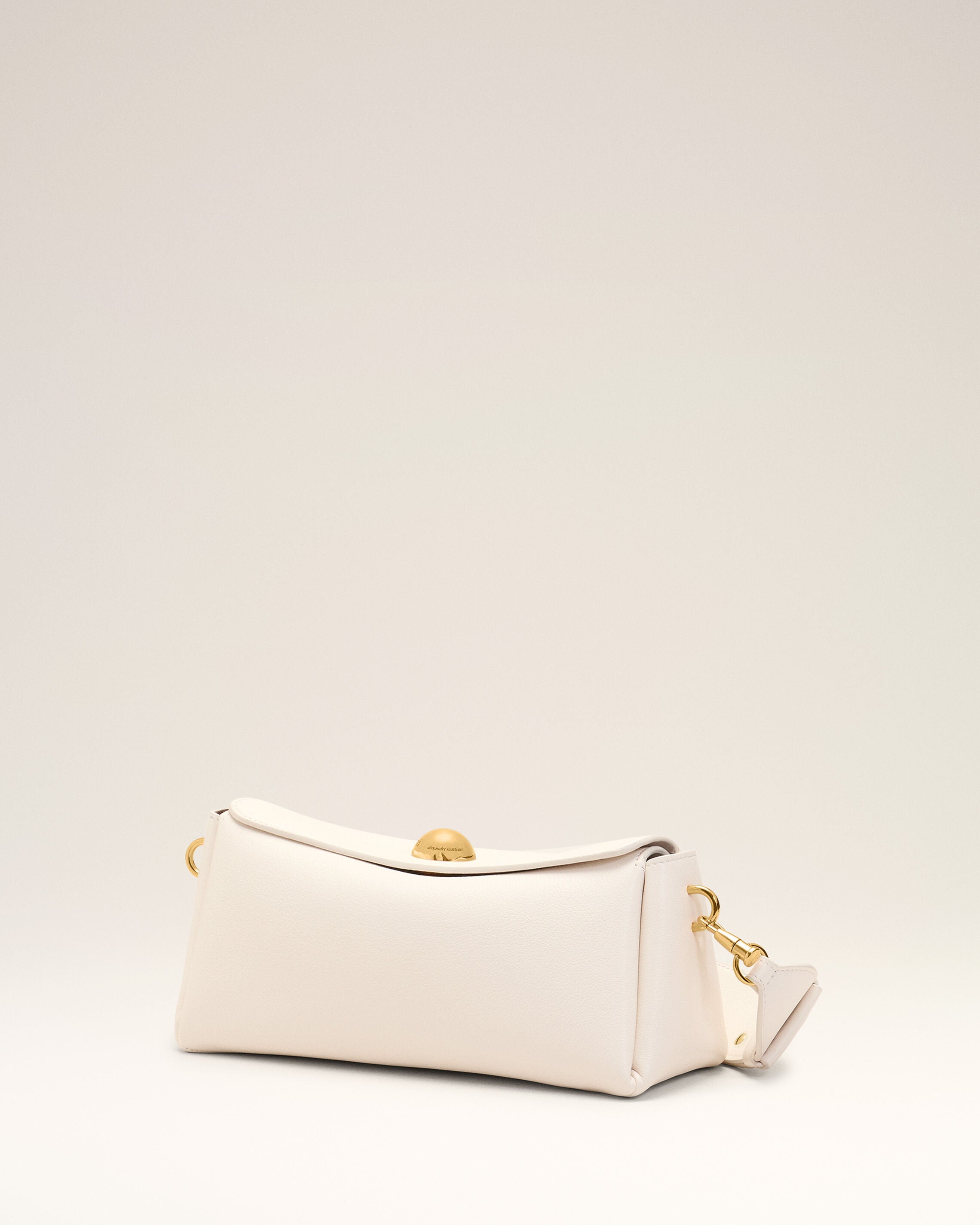 White Cow Leather Carrousel Bag - 4