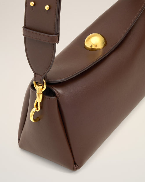 Sac Marron Carrousel En Cuir Lisse - Homme - 6 - AMI Paris - Ami Paris