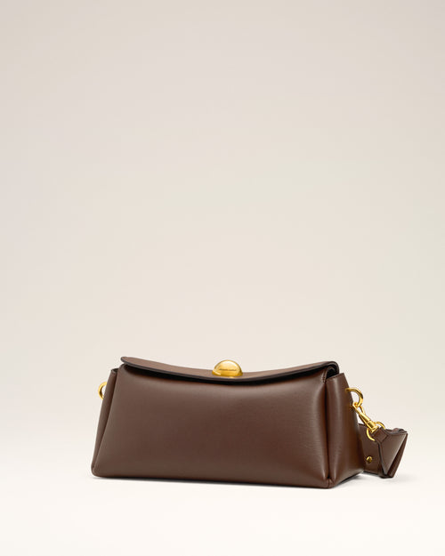 Sac Marron Carrousel En Cuir Lisse - Femme - 11 - AMI Paris - Ami Paris