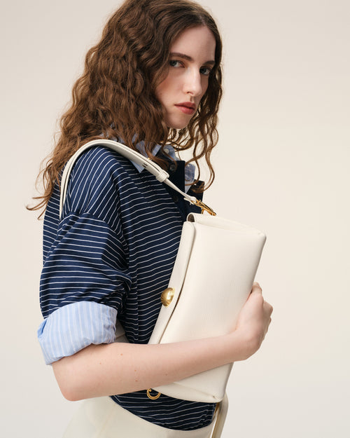                                     Sac Carrousel Blanc en Cuir De Veau - 3                                 - Ami Paris