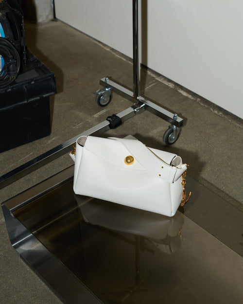 White Cow Leather Carrousel Bag - Woman - 16 - AMI Paris - Ami Paris